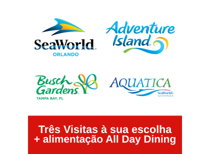 SeaWorld Orlando Three Park Ticket +  FREE All Day Dining